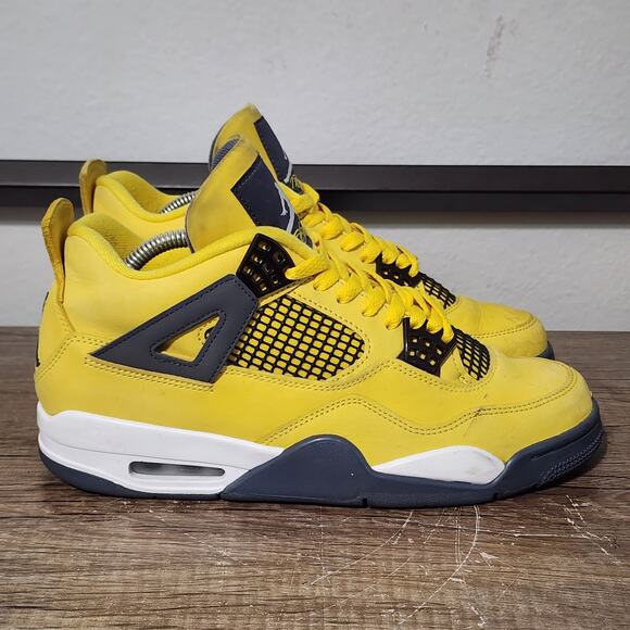 Air Jordan 4 Retro Men\'s Athletic Basketball Shoes Sneakers Size 8.5 Lightning main image 7